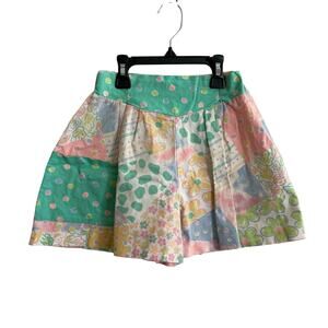 Vintage pastel prints culotte shorts